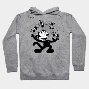 Felix the Cat Juggles Dizzy Mice Old School Retro Hoodie